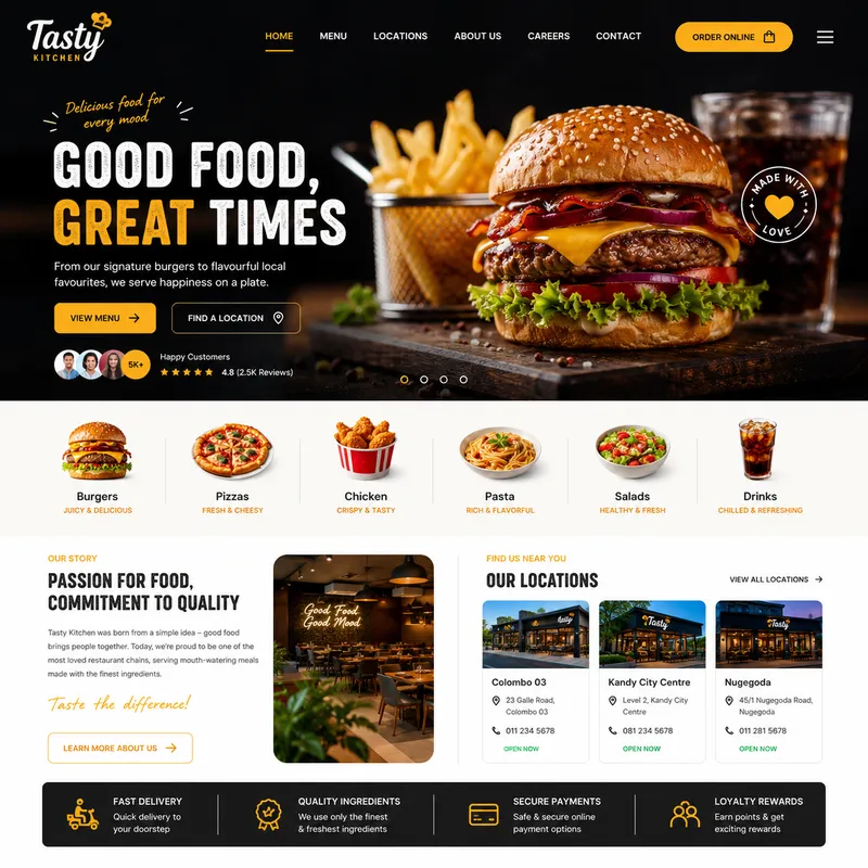 Restaurant Chain Website